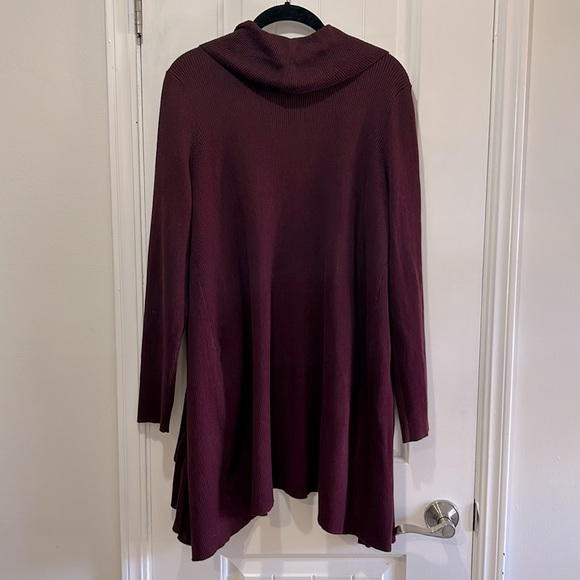 Lauren Ralph Lauren Maroon Burgundy Red long sleeve cardigan open sweater - Picture 7 of 11